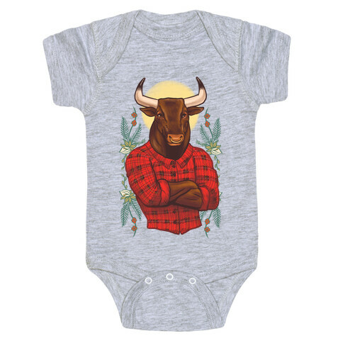 Flannel Taurus Baby One-Piece