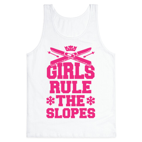Girls Rule The Ski Slopes Tank Top