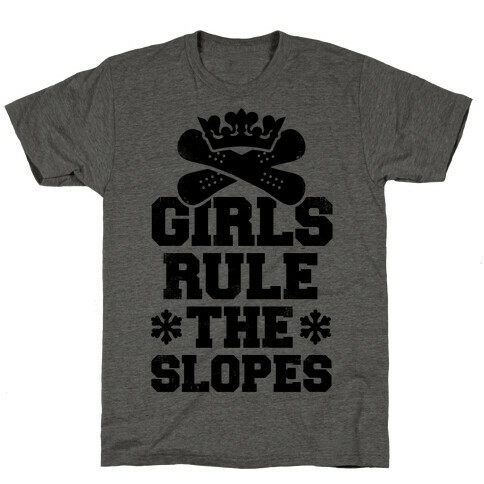 Girls Rule The Snowboarding Slopes Vintage Style T-Shirt