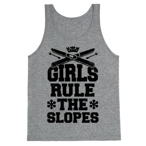 Girls Rule The Ski Slopes Vintage Style Tank Top