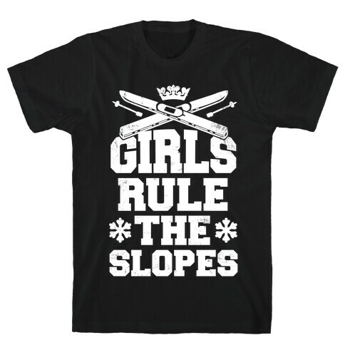 Girls Rule The Ski Slopes Vintage Style T-Shirt