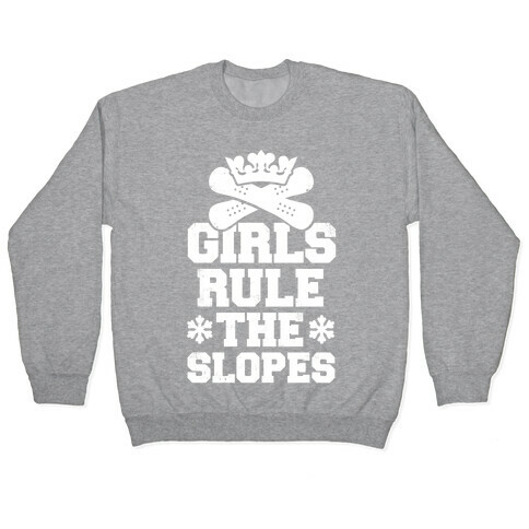 Girls Rule The Snowboarding Slopes Vintage Style Pullover