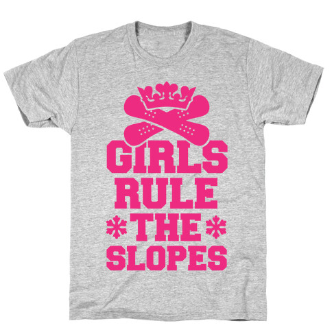 Girls Rule The Snowboarding Slopes T-Shirt