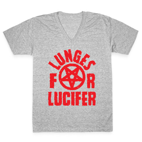 Lunges For Lucifer V-Neck Tee Shirt