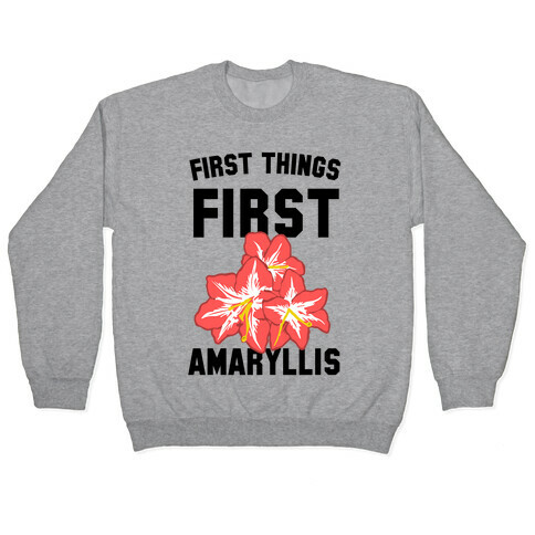 First Things First Amaryllis Pullover