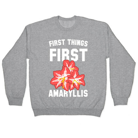 First Things First Amaryllis Pullover