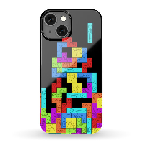 Tetris Cats Fail Pattern Phone Case