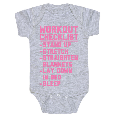 Workout Checklist Baby One-Piece