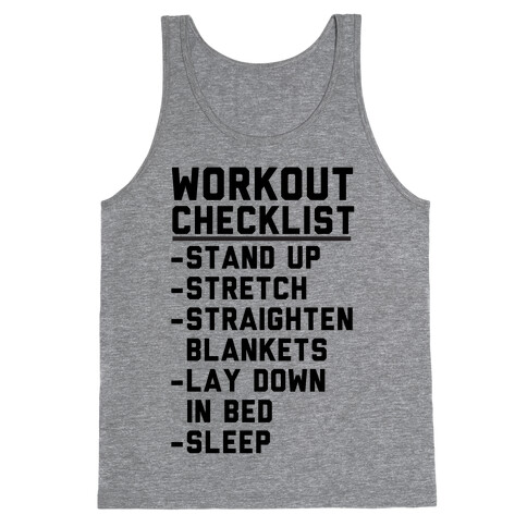 Workout Checklist Tank Top