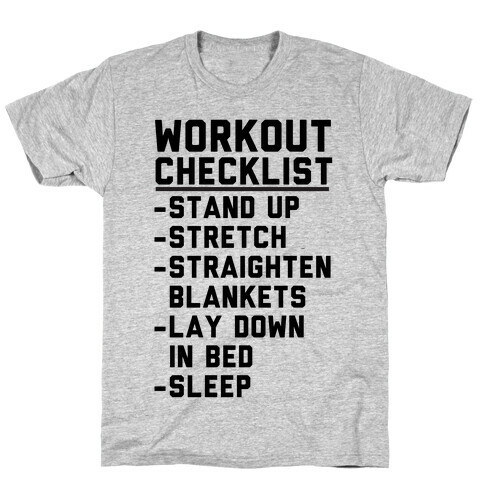 Workout Checklist T-Shirt