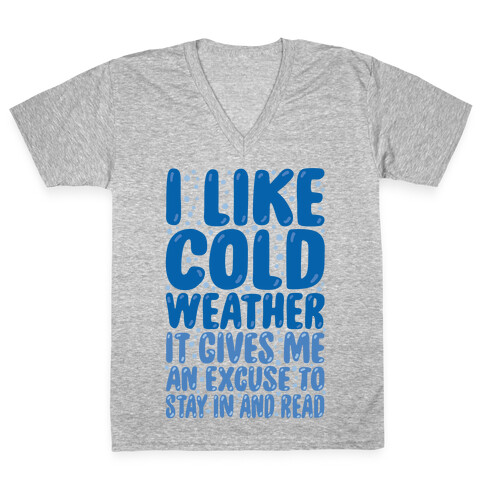 I Like Cold Weather V-Neck Tee Shirt