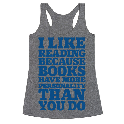 I Like Reading Racerback Tank Top