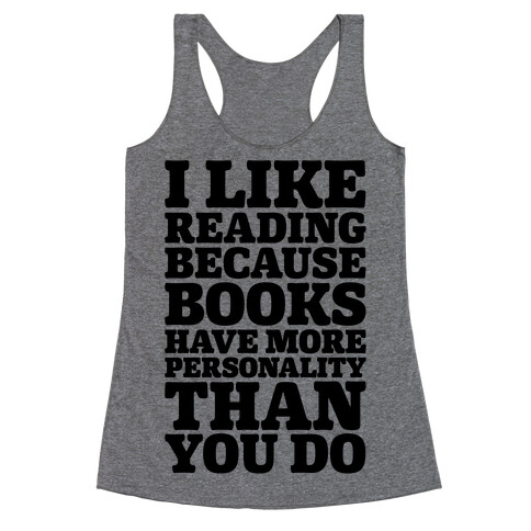 I Like Reading Racerback Tank Top