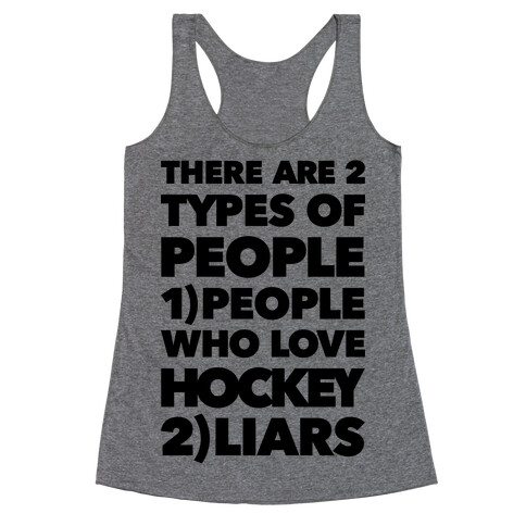 Hockey Lovers And Liars Racerback Tank Top