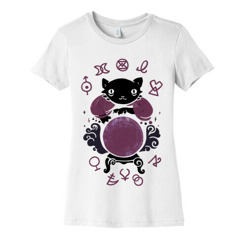 Lucky Tarot Cat #13 Womens T-Shirt