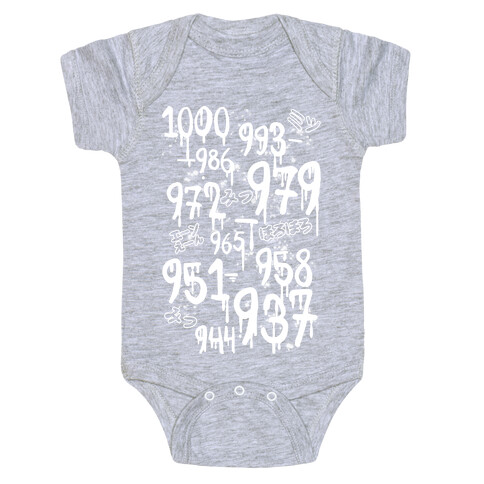 1000 Minus 7 Baby One-Piece