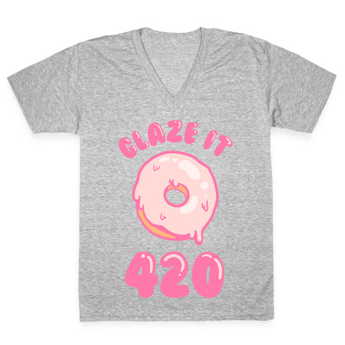 Glaze It 420 Donut V-Neck Tee Shirt