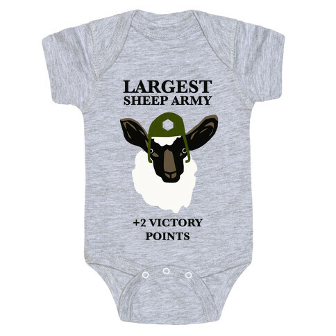 Largest Sheep Army Baby One-Piece