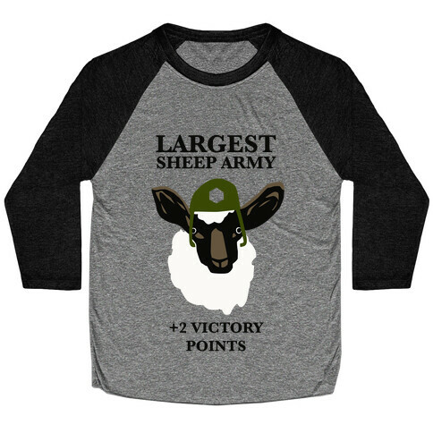 Largest Sheep Army Baseball Tee