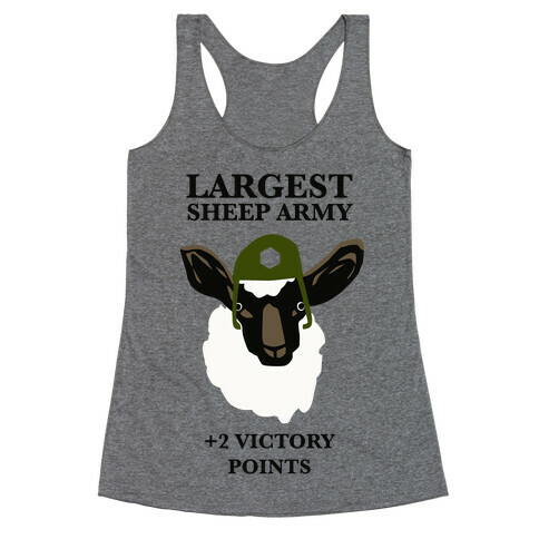 Largest Sheep Army Racerback Tank Top