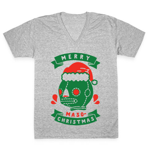 Merry Masochist Christmas V-Neck Tee Shirt