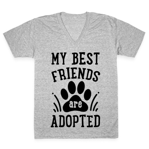 My Best Friends are Adopted V-Neck Tee Shirt
