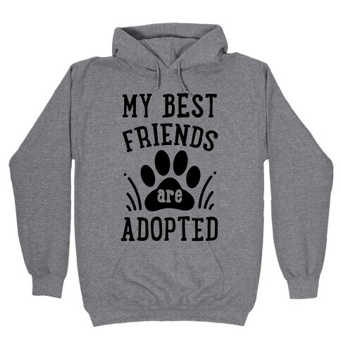 My Best Friends are Adopted Hooded Sweatshirt