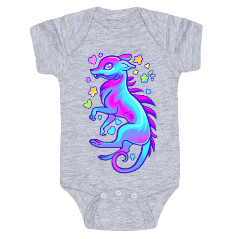 Neon Rainbow Chupacabra Baby One-Piece