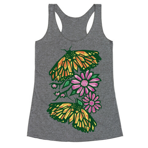 Butterflies In Bloom Racerback Tank Top