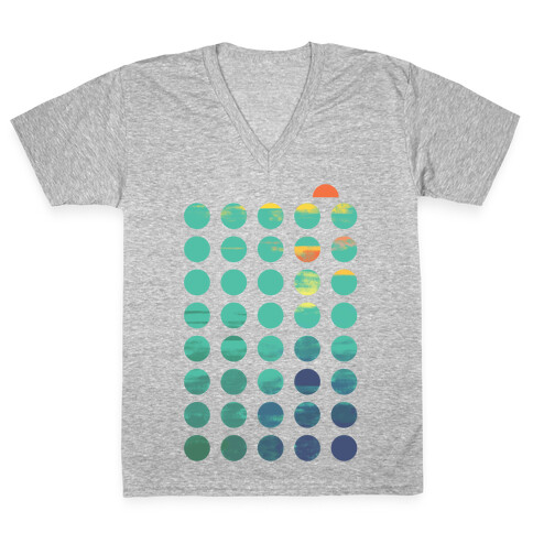 Circles of Summer V-Neck Tee Shirt