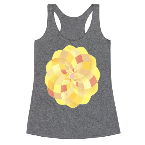 Geometric Summer Blossom Racerback Tank Top