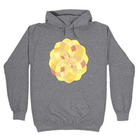 Geometric Summer Blossom Hooded Sweatshirt