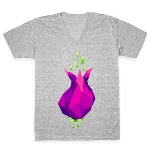 Blooming Crystal V-Neck Tee Shirt