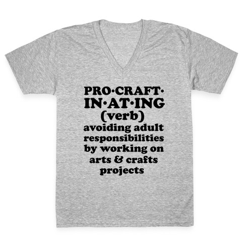 Procraftinating Definition V-Neck Tee Shirt