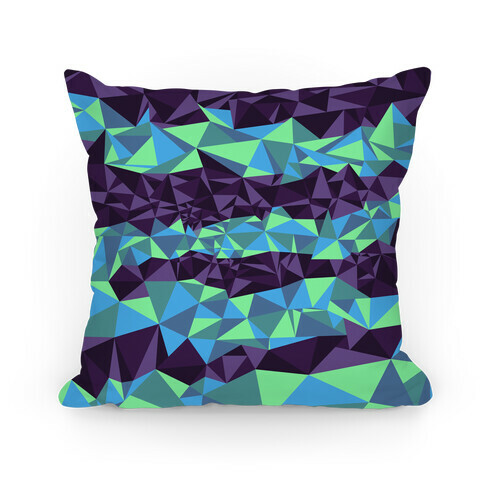 Geometric Northern Lights Pillow