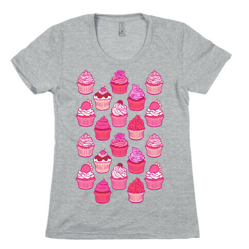Pretty Pastel Cupcakes Womens T-Shirt
