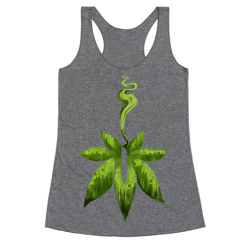 Green Leaf- Cannabis Racerback Tank Top