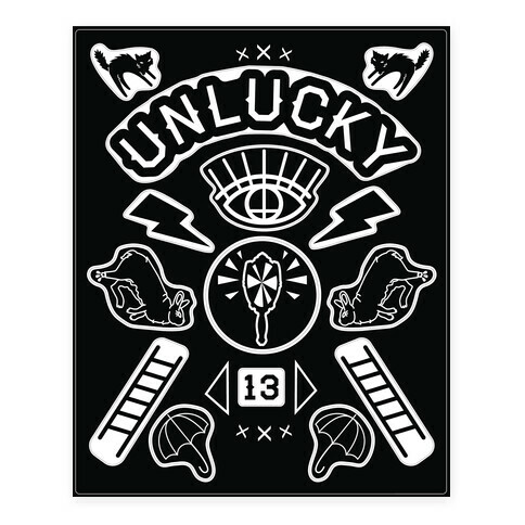 Unlucky  Stickers and Decal Sheet