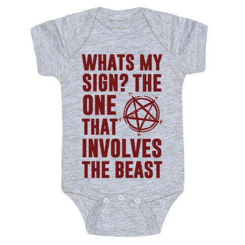 What's My Sign? The Beast Baby One-Piece