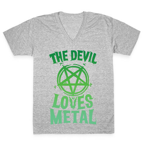 The Devil Loves Metal V-Neck Tee Shirt