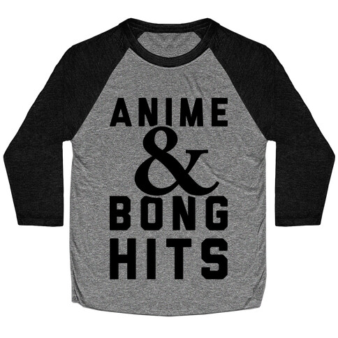 Anime And Bong Hits Baseball Tee