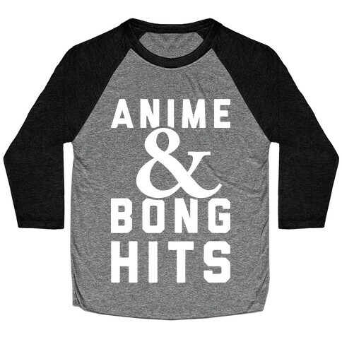 Anime And Bong Hits Baseball Tee