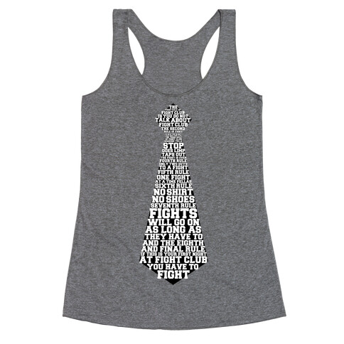 First Rule of Fight Club Racerback Tank Top