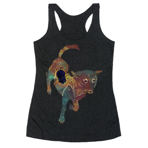 Astronaut Dog Chernushka Racerback Tank Top