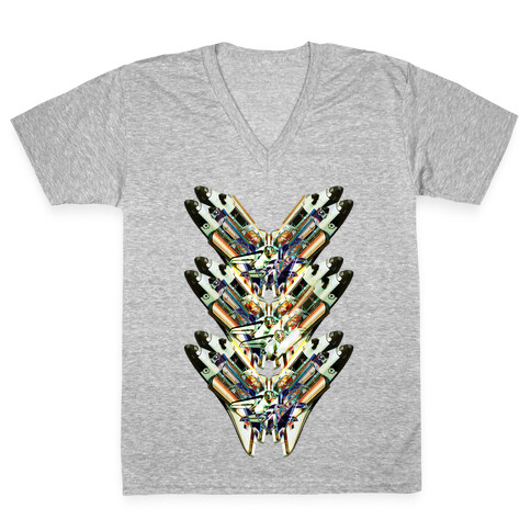 Spacelab Collage V-Neck Tee Shirt