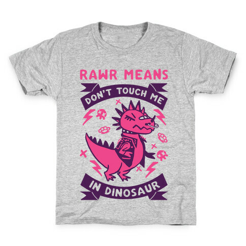 Rawr Means Don't Touch Me In Dinosaur Kids T-Shirt