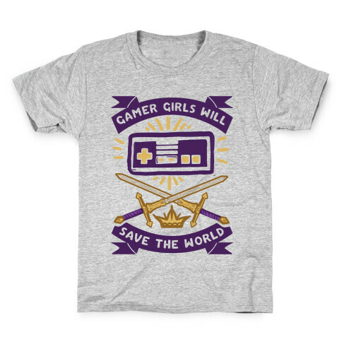Gamer Girls Will Save The World Kids T-Shirt