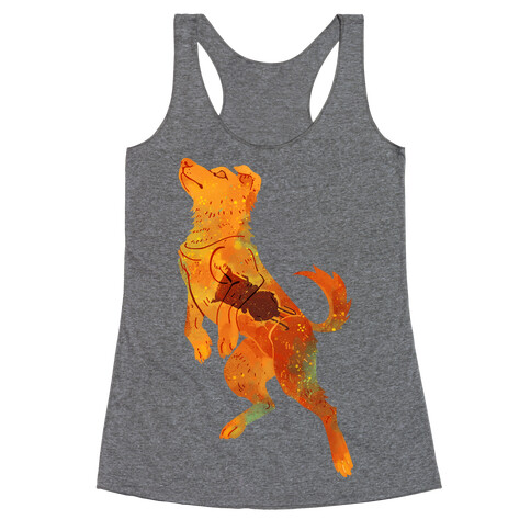 Astronaut Dog Zvezdochka Racerback Tank Top