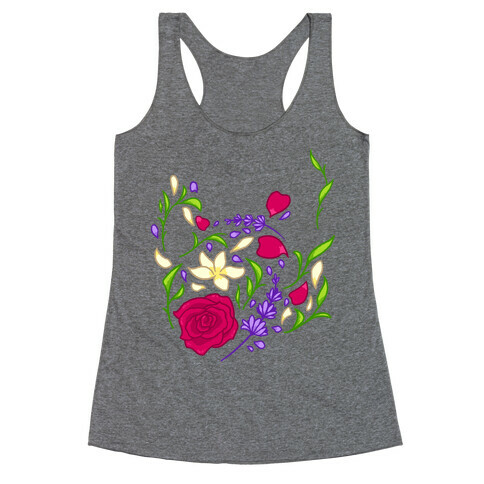 Floral Teapot Racerback Tank Top