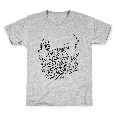 Floral Teapot Kids T-Shirt